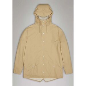 RAINS Unisex‎ Jacket W3 12010 Sand Waterproof Raincoat Hooded Size XL